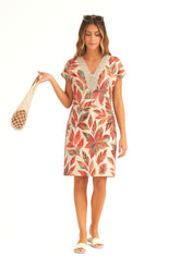 Vestido Siren9 Lino Stretch Estampado